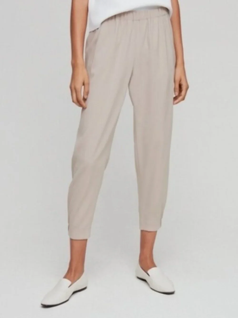 Babaton Aritzia Dexter pants dressed joggers army green S ankle cropped - Picture 6 of 6